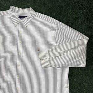 Ralph Lauren Men's Long Sleeve Button Shirt Size 3XLT Blue Striped